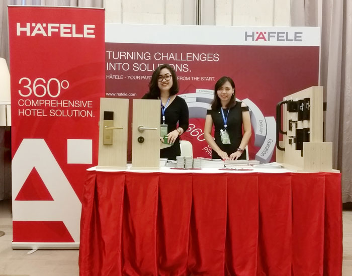 Häfele’s exhibition booth at 2017 Indochina