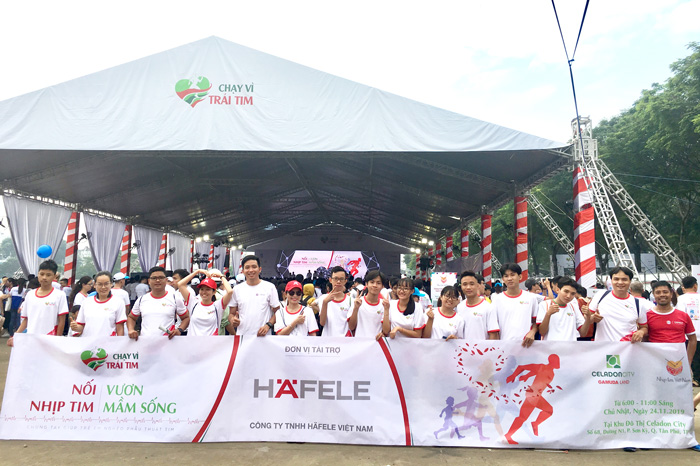 This year Häfele employees have participated in the seventh Run For The Heart with the meaningful message “Heart to Heart – Raise the Lives”