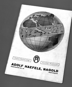 Cuốn catalogue về phụ kiện nội thất đầu tiên của Häfele