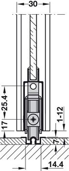 Centre guide, for complete slope