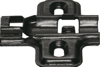Mounting plate, Metalla SM black, with 2 screw holes