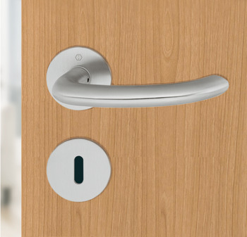 Door handle set, Stainless steel, Hoppe, Marseille E1138Z/849/849S