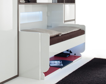Bed/Desk combi fitting, Häfele Tavoletto