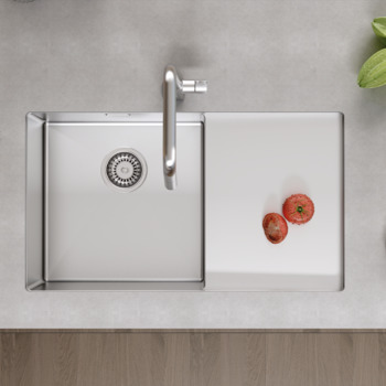Sink, Stainless steel, HS21-SSD1S60, one bowl