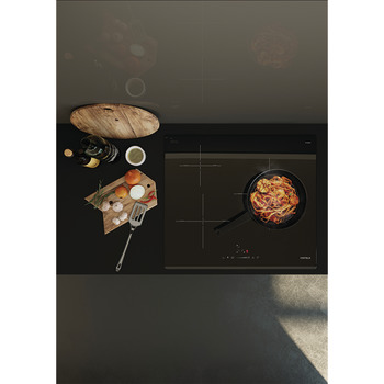 Induction hob, 3 induction cooking zones, slider control, 59 cm