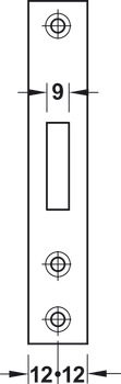 Mortice deadlock, For hinged doors, Startec, grade 3, profile cylinder