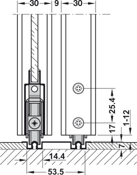 Guide rail, for complete slope