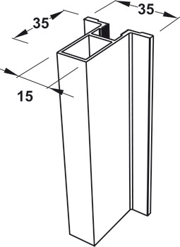 Frame profile, No.20h, lateral