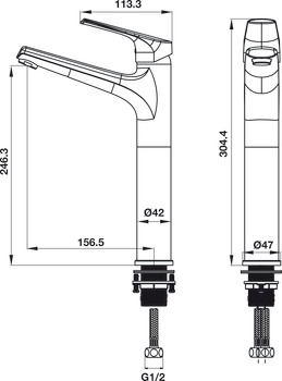 Basin mixer, VIGOR, Single lever