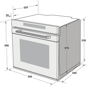 Built-in oven, Steam function, touch control, 60 cm, 72 liters, Series 800