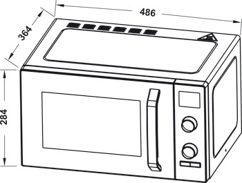 Microwave, Freestanding, Knob and button control,  23 litres