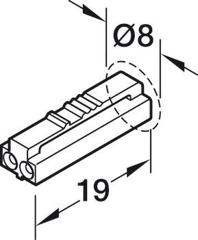 Motion detector, Loox5, for Häfele Loox drawer profile, 12/24 V