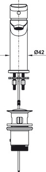 Basin mixer, UNI 100, Single lever