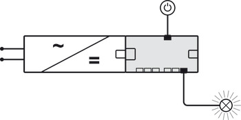 Distributor, Häfele Loox5, 6-way, box to box with switching function