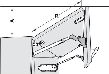Opening angle restraint, for Aventos HF