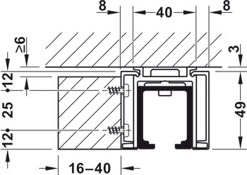 Sliding door fitting, Hawa Junior 80/B-Pocket, set