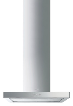 Chimney Hood, 600 mm, with Two Aluminium Grease Filters, Smeg