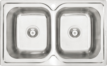Sink, Stainless steel, HS-S7848, double bowl