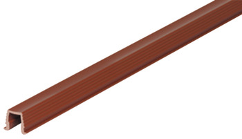 Guide rail, single, with flanged edges and ribbed shoulders