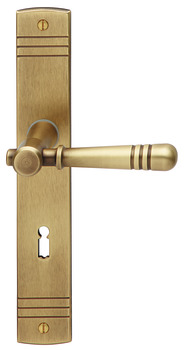 Door handle set, steel/brass stained, Scheitter, 185Z/235