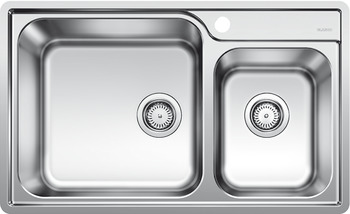Sink, Stainless steel, Blanco Lemis, Double bowl