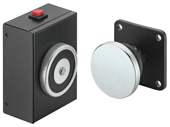 Magnetic lock, with integrated cut-off button