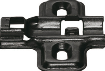 Mounting plate, Metalla SM black, with 2 screw holes