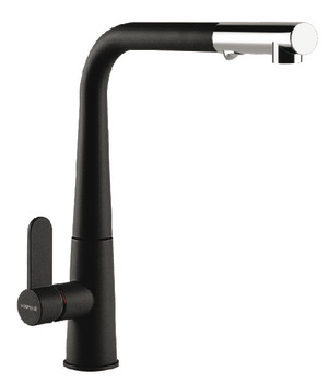 Mixer tap, Single lever, Häfele Granite, extendable spray head