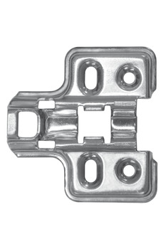 Mounting plate, Metalla SM, for solf-closing hinge, with 4 screw holes