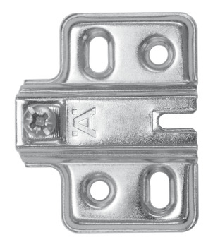 Mounting plate, Metalla A, for non solf-closing hinge, with 4 screw holes