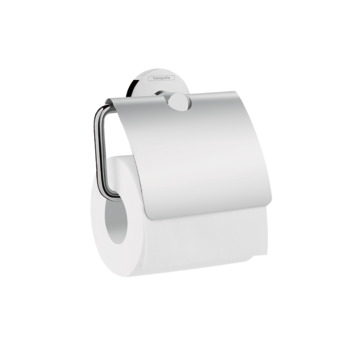 Toilet roll holder, Logis, with lid