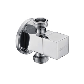 Square stop valve, 2 outlets