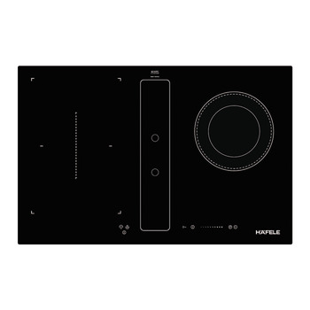 Hob-hood combination, 2 induction zones, 1 radiant zone, touch control, 80 cm