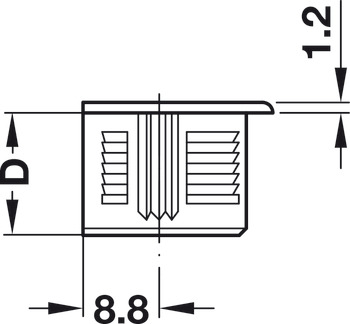 Chốt nối, S20, hệ thống Rafix 20, cho lỗ khoan Ø 5 mm