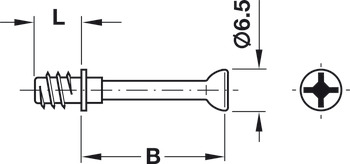 Ốc liên kết, M100, cho lỗ khoan Ø 5 mm, đầu bulông Ø 6,5 mm