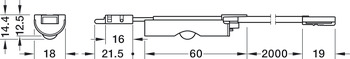 Bộ cảm biến chuyển động, Loox5, cho thanh dẫn gắn hộc kéo Häfele Loox, 12/24 V