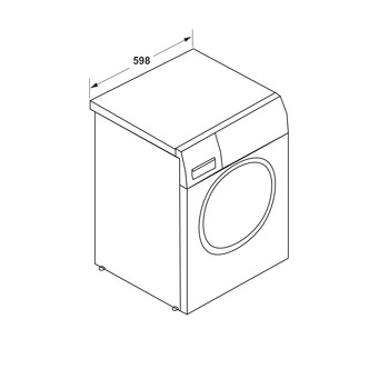 Máy giặt kết hợp sấy, Cửa trước, khối lượng giặt 10 kg và khối lượng sấy 6 kg