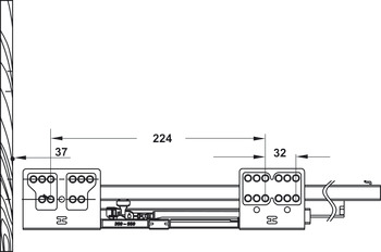 Bộ ngăn kéo, Alto, chiều cao thành hộc tủ 199 mm có thanh ray vuông