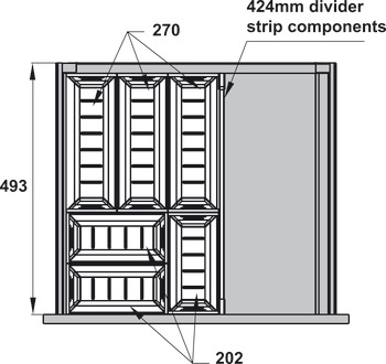 Drawer insert, Stainless steel Divider system