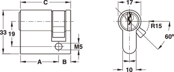 Profile Cylinder, Standard Startec profile, single cylinder