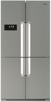 Side-by-side fridge, touch control display, Illuminated handle, total capacity 620 litres