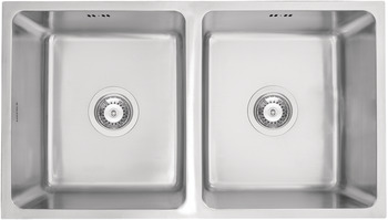 Sink, Stainless steel, HS-SD7744, squareline, double bowl